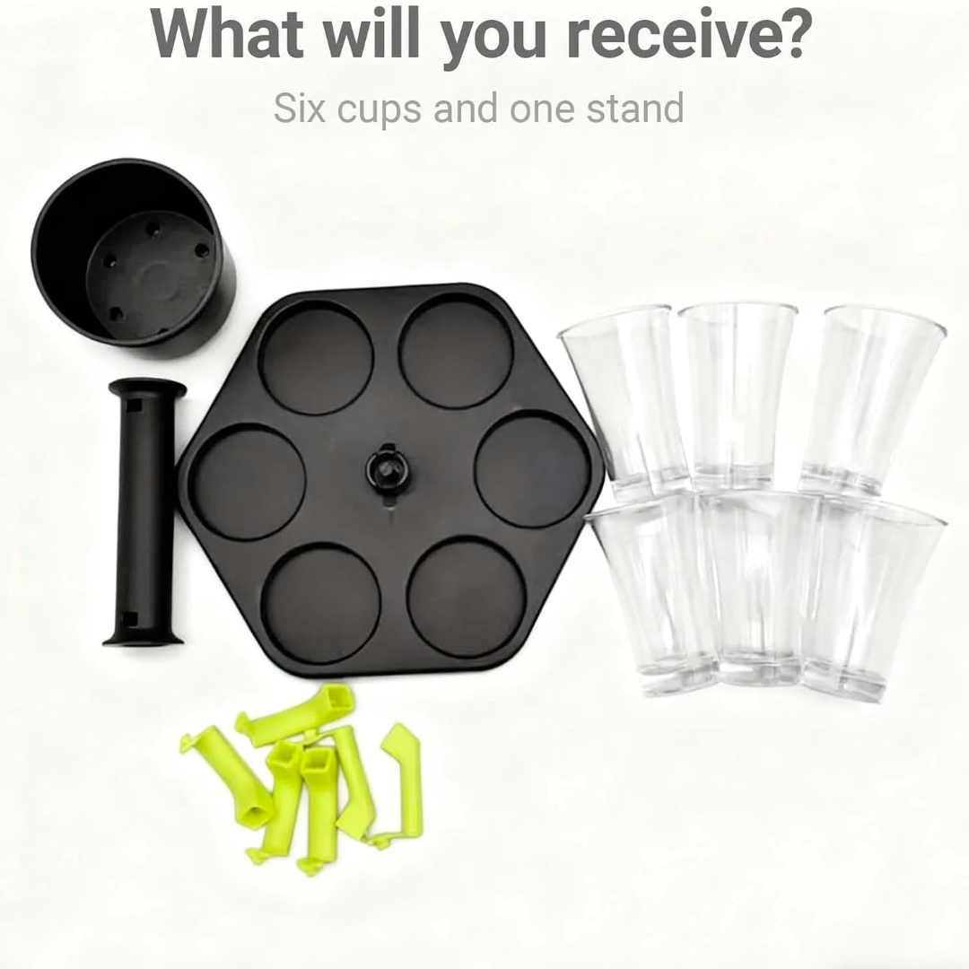 6-Shot Dispenser: Pour Everyone at Once
