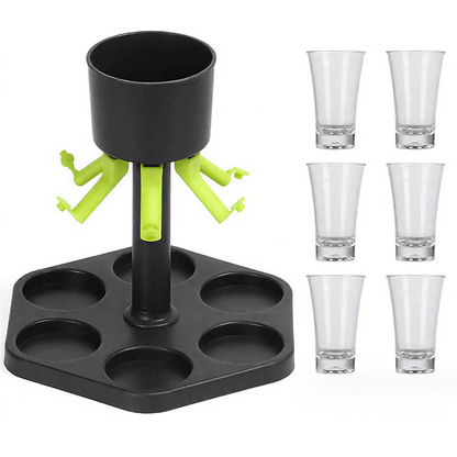 6-Shot Dispenser: Pour Everyone at Once