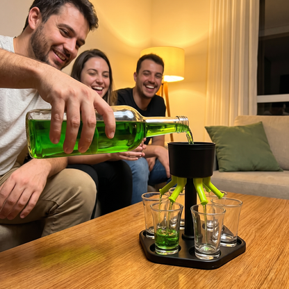 6-Shot Dispenser: Pour Everyone at Once