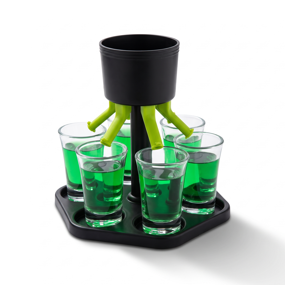 6-Shot Dispenser: Pour Everyone at Once